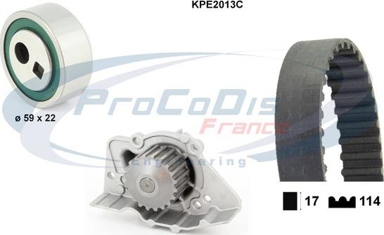 Procodis France KPE2013C - Водяний насос + комплект зубчатого ременя autocars.com.ua