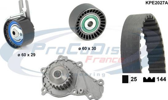 Procodis France KPE2027A - Водяний насос + комплект зубчатого ременя autocars.com.ua