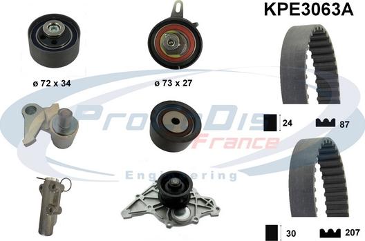 Procodis France KPE3063A - Водяний насос + комплект зубчатого ременя autocars.com.ua