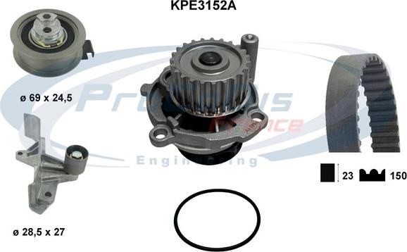 Procodis France KPE3152A - Водяний насос + комплект зубчатого ременя autocars.com.ua