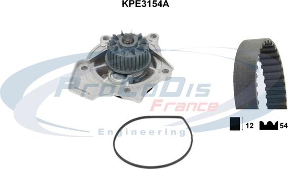 Procodis France KPE3154A - Водяний насос + комплект зубчатого ременя autocars.com.ua