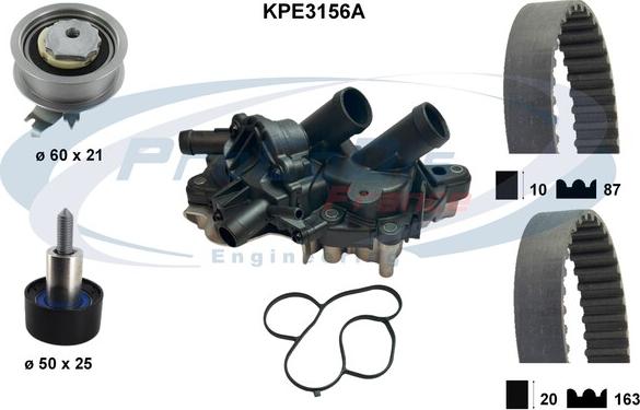 Procodis France KPE3156A - Водяний насос + комплект зубчатого ременя autocars.com.ua