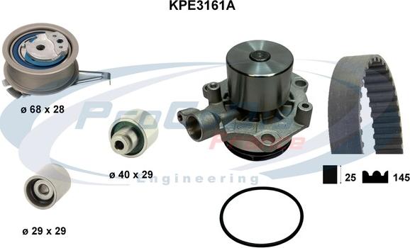Procodis France KPE3161A - Водяний насос + комплект зубчатого ременя autocars.com.ua