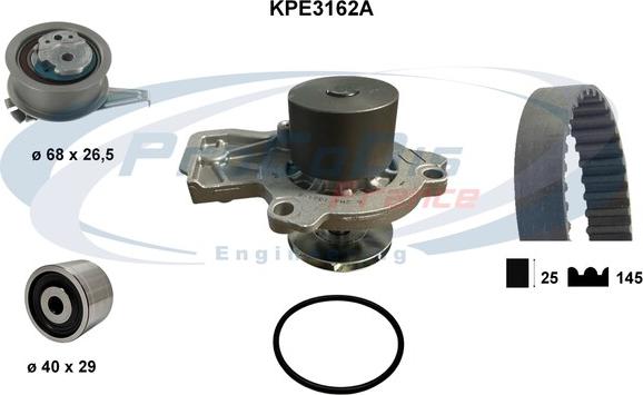 Procodis France KPE3162A - Водяний насос + комплект зубчатого ременя autocars.com.ua
