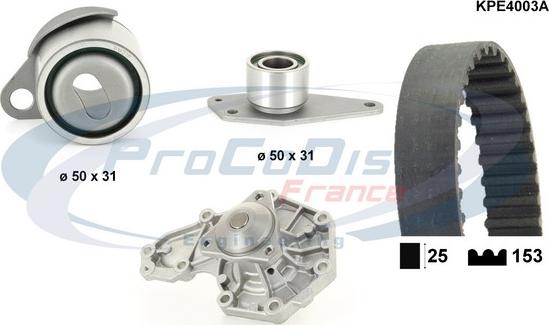 Procodis France KPE4003A - Водяной насос + комплект зубчатого ремня autodnr.net