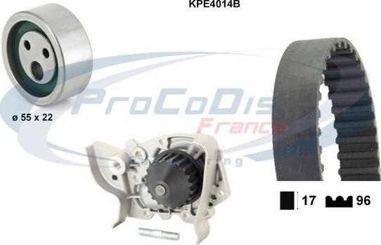 Procodis France KPE4014B - Водяний насос + комплект зубчатого ременя autocars.com.ua