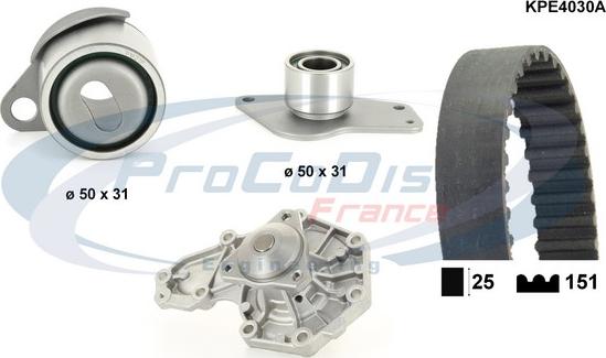 Procodis France KPE4030A - Водяной насос + комплект зубчатого ремня autodnr.net