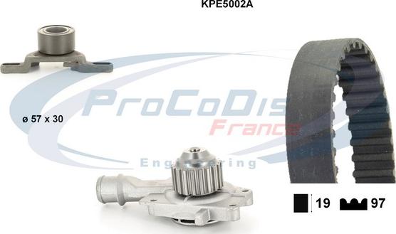 Procodis France KPE5002A - Водяний насос + комплект зубчатого ременя autocars.com.ua