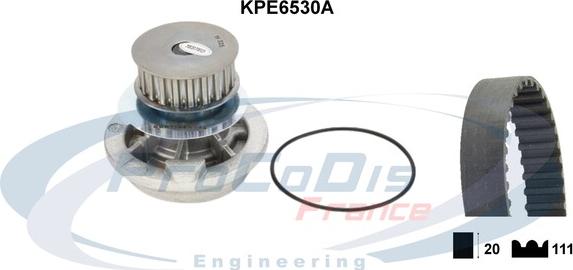 Procodis France KPE6530A - Водяний насос + комплект зубчатого ременя autocars.com.ua