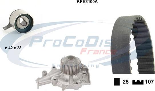 Procodis France KPE8100A - Водяний насос + комплект зубчатого ременя autocars.com.ua