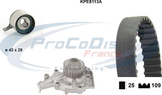 Procodis France KPE8113A - Водяний насос + комплект зубчатого ременя autocars.com.ua
