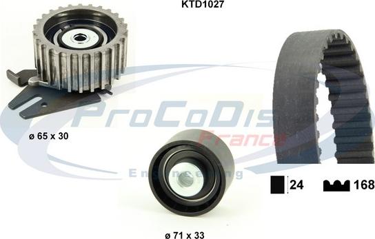 Procodis France KTD1027 - Комплект ременя ГРМ autocars.com.ua