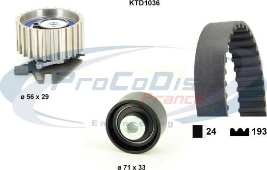 Procodis France KTD1036 - Комплект ременя ГРМ autocars.com.ua