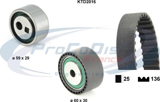 Procodis France KTD2016 - Комплект ременя ГРМ autocars.com.ua