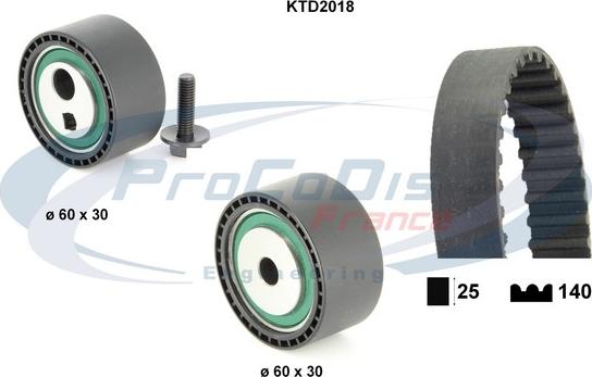 Procodis France KTD2018 - Комплект ременя ГРМ autocars.com.ua