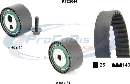 Procodis France KTD2040 - Комплект ремня ГРМ autodnr.net