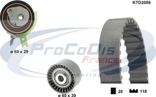 Procodis France KTD2056 - Комплект ременя ГРМ autocars.com.ua