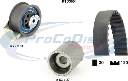 Procodis France KTD3004 - Комплект ременя ГРМ autocars.com.ua