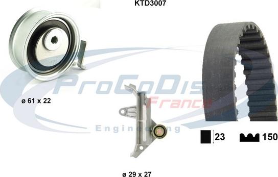 Procodis France KTD3007 - Комплект ременя ГРМ autocars.com.ua