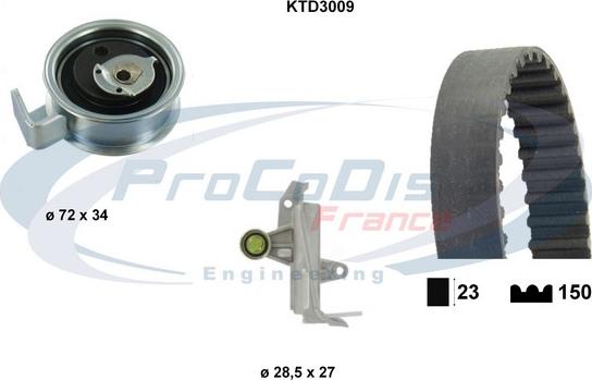 Procodis France KTD3009 - Комплект ременя ГРМ autocars.com.ua