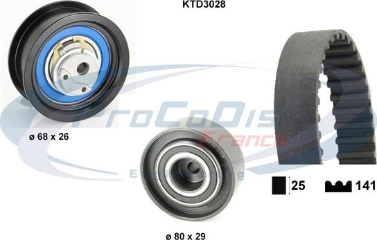 Procodis France KTD3028 - Комплект ременя ГРМ autocars.com.ua