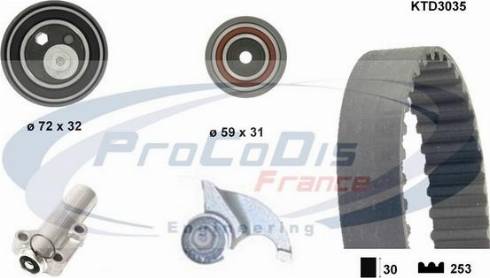 Procodis France KTD3035 - Комплект ременя ГРМ autocars.com.ua