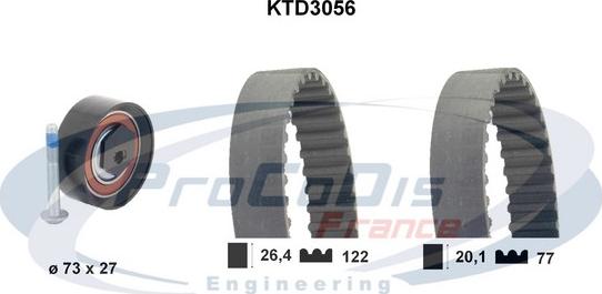 Procodis France KTD3056 - Комплект ремня ГРМ autodnr.net