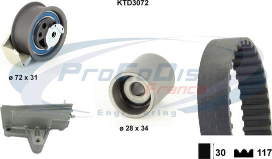 Procodis France KTD3072 - Комплект ременя ГРМ autocars.com.ua
