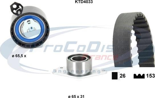 Procodis France KTD4033 - Комплект ременя ГРМ autocars.com.ua