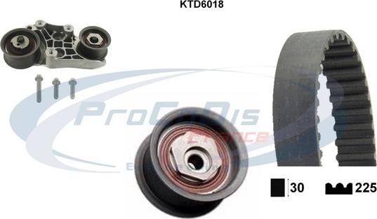 Procodis France KTD6018 - Комплект ременя ГРМ autocars.com.ua