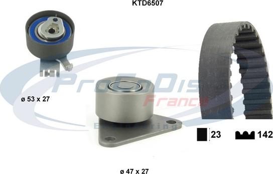 Procodis France KTD6507 - Комплект ременя ГРМ autocars.com.ua