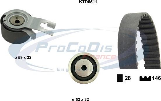 Procodis France KTD6511 - Комплект ремня ГРМ autodnr.net