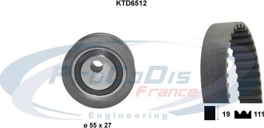 Procodis France KTD6512 - Комплект ременя ГРМ autocars.com.ua