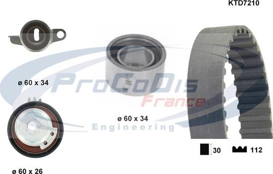 Procodis France KTD7210 - Комплект ременя ГРМ autocars.com.ua