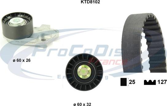 Procodis France KTD8102 - Комплект ременя ГРМ autocars.com.ua
