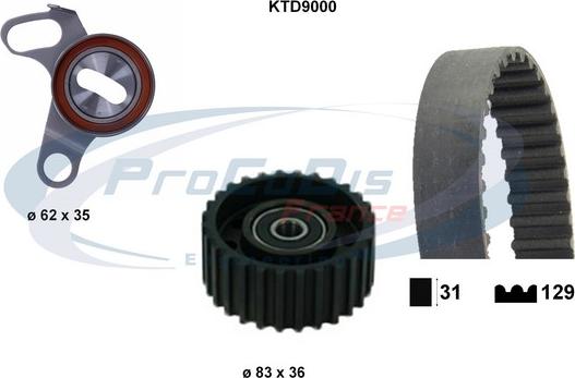 Procodis France KTD9000 - Комплект ременя ГРМ autocars.com.ua