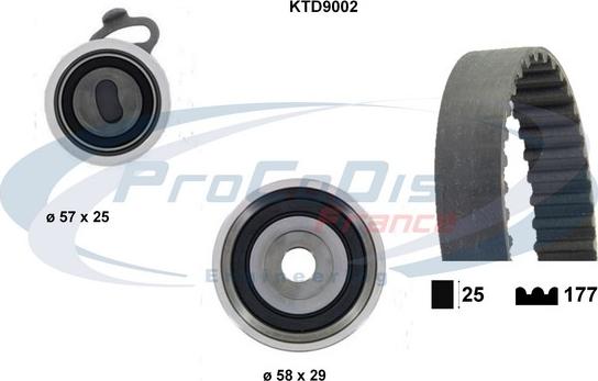 Procodis France KTD9002 - Комплект ременя ГРМ autocars.com.ua