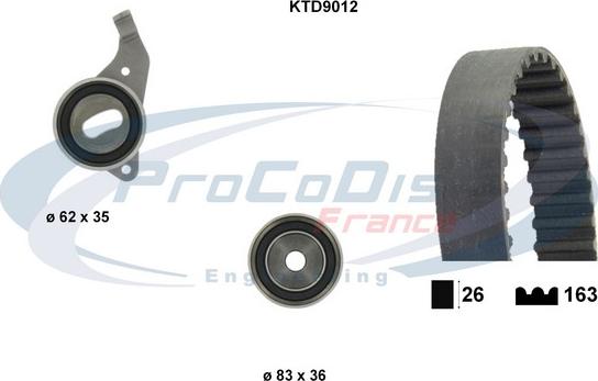 Procodis France KTD9012 - Комплект ременя ГРМ autocars.com.ua