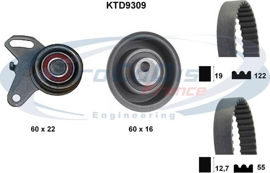 Procodis France KTD9309 - Комплект ременя ГРМ autocars.com.ua