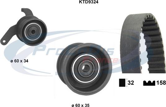 Procodis France KTD9324 - Комплект ремня ГРМ autodnr.net