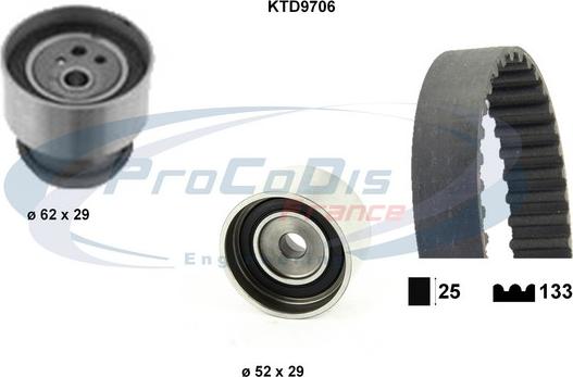 Procodis France KTD9706 - Комплект ременя ГРМ autocars.com.ua