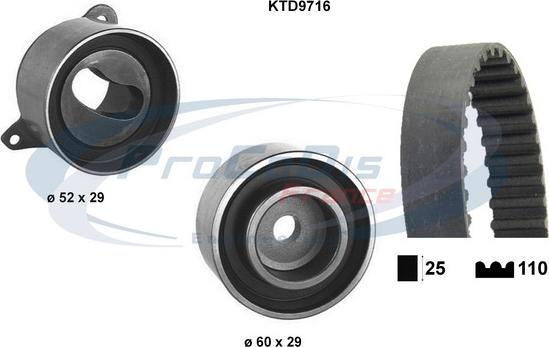 Procodis France KTD9716 - Комплект ременя ГРМ autocars.com.ua
