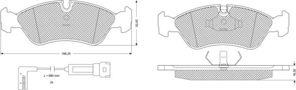 Procodis France PF10681 - Тормозные колодки, дисковые, комплект autodnr.net