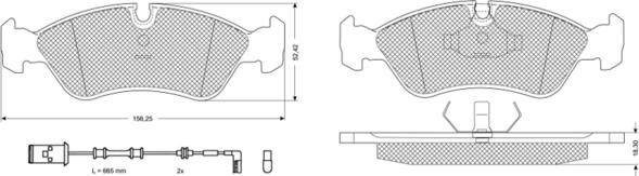 Procodis France PF10682 - Тормозные колодки, дисковые, комплект autodnr.net