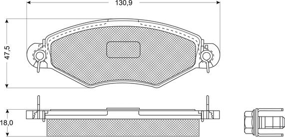 Procodis France PF1215 - Тормозные колодки, дисковые, комплект autodnr.net