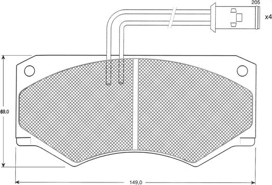 Procodis France PF1236 - Тормозные колодки, дисковые, комплект autodnr.net