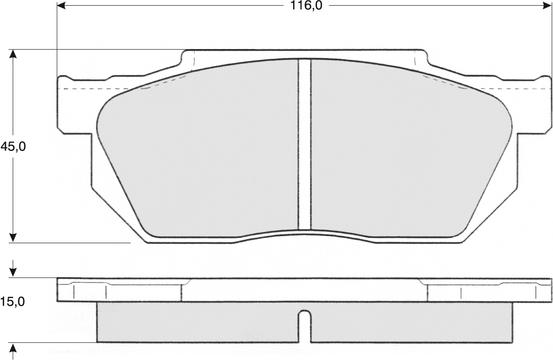 Procodis France PF1264 - Тормозные колодки, дисковые, комплект autodnr.net