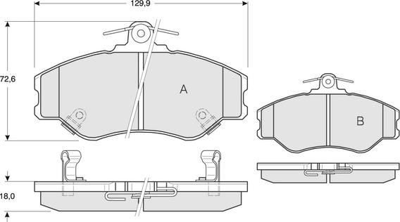 Procodis France PF1266 - Тормозные колодки, дисковые, комплект autodnr.net