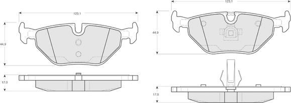 Procodis France PF1317 - Тормозные колодки, дисковые, комплект autodnr.net