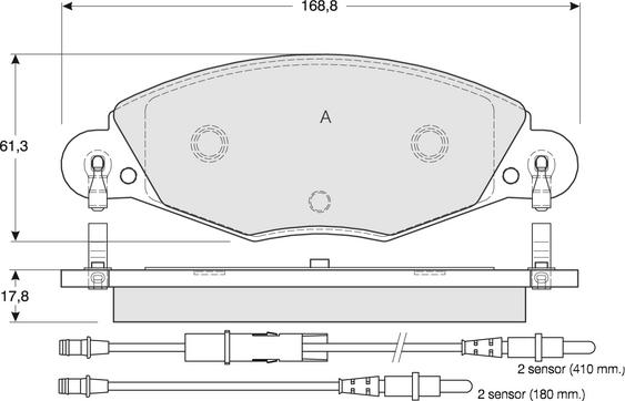 Procodis France PF1332 - Тормозные колодки, дисковые, комплект autodnr.net